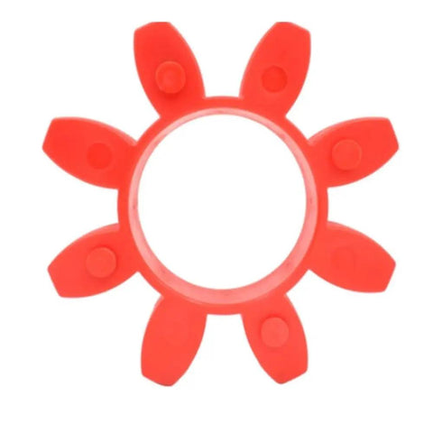 Jaw Coupling Elastomer Urethane Buffer 65x30x15mm, red flexible coupling element with petal shape for molds