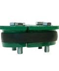 Side view of a 6 Inch Cast Iron Well Seal Cap With Split Top Plate, Built Tough Single Drop 1 Inch Water Well Seal For Submersible Or Jet Pumps.