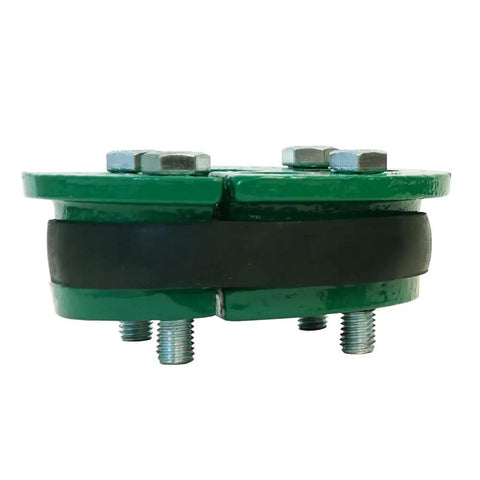 Side view of a 6 Inch Cast Iron Well Seal Cap With Split Top Plate, Built Tough Single Drop 1 Inch Water Well Seal For Submersible Or Jet Pumps.