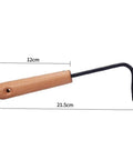 Bonsai Root Hook Steel Gardening Tool With Ergonomic Handle For Loosening Soil And Unfolding Roots Bad Boy Claw Digging Cultivator Weed Remover Heavy Duty Manganese Steel Durable Pro Grade Yard Work Essential, 21.5cm wooden handle root hook