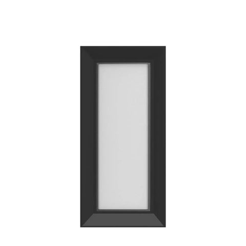 Outdoor Wall Light Set 1800 Lm 6000K Modern Black Exterior Porch Lights Built Tough Waterproof for House with Acrylic Panel