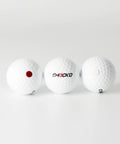 Three Shock'D prank golf balls with red button hit, Loudest Golf Ball Ever For Pranks, Viral Sleeve Of Three Novelty Balls
