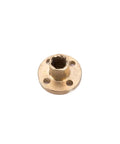 Close-up of brass fitting for Stainless Steel Ball Screw With 8mm Lead, T3.5 To T4 Lead Screw, 40mm Length, THSL 300 8D Trapezoidal Rod