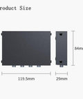 Bi Directional 4 Port Ethernet Switch With 1 Input 4 Outputs Or 4 Inputs 1 Output Gigabit 1000M, product size dimensions shown