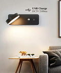 Smooth Led Wall Sconce With Hassle Free Switch And Quick Usb Port Cast From Tough Iron Packs A Slick Matte Black Look.
