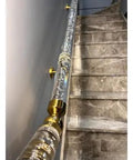 Straight Up Solid Acrylic Railing Kit With Heavy Iron Brackets For Modern Stair Safety And Deck Rails Featuring Quick Setup Installation And Knockout Wear Resistant Finish For 17 Foot Runs That Bring Top Tier Protection To Your Home Projects