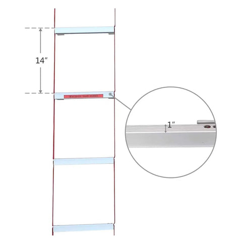 Heavy Duty Fire Escape Rope Ladder Thirty Two Foot Emergency Exit Gear With Flame Resistant Aluminum Rungs And Manganese Steel Hooks For High Rise Home Safety Grab And Go Fall Arrest System Built Like A Tank