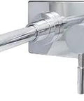 Single Handle Wall Mount Bathroom Faucet Polished Chrome With Brass Construction And Ceramic Cartridge, 8 Inch Spout Reach