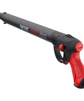 Asso CR Pneumatic Speargun With Regulator And Anti Stress Rubber Grip, Ergonomic Handle, black and red design, side view
