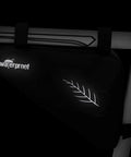 Close-up of waterproof frame bag from All In One Bike Repair Kit With Tire Pump And Waterproof Frame Bag Glueless Patches 16 In 1 Multitool Ebike Mountain Maintenance Essentials For All Weather Trails And Everyday Rides attached to bike frame.