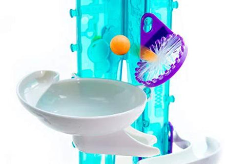 Thames and Kosmos Gumball Machine Maker toy with blue transparent track and white bowl