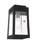 12 Inch Oslo Outdoor Wall Lantern In Satin Brass Finish With Clear Glass For Porch Or Patio, Slick Yet Durable Solid Brass Construction