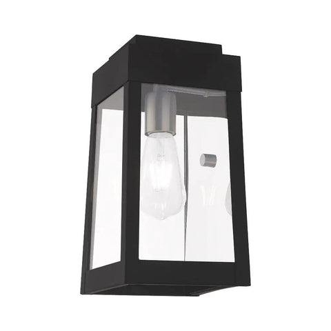 12 Inch Oslo Outdoor Wall Lantern In Satin Brass Finish With Clear Glass For Porch Or Patio, Slick Yet Durable Solid Brass Construction