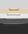 Concealed Drawer Pull Handle Black Zinc Alloy Slick Low Profile Cabinet Door Knob For Kitchen Cupboards And Drawers