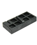 Rock Solid Heavy Duty Vise Support Blocks Reinforced Nylon Polymer for auto repairs, pack of two, showing one block with grooves.