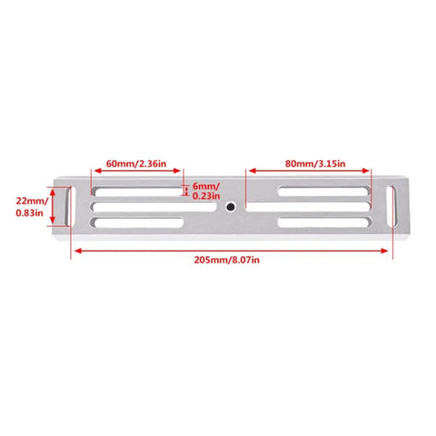 8.97 Inch Dovetail Rail Plate for OTA Equatorial Mounts, Silver Anodized Aluminum Adapter with Hardware, Easy Install