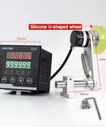 U Shaped Measuring Wheel Digital Length Counter With Led Display For Fabrics Wires And Films Heavy Duty Professional grade silicone wheel and digital display