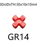Flexible Jaw Coupling Element Kit 30x10x10mm For Vibration Damping Elastomer Urethane Buffer in red plastic