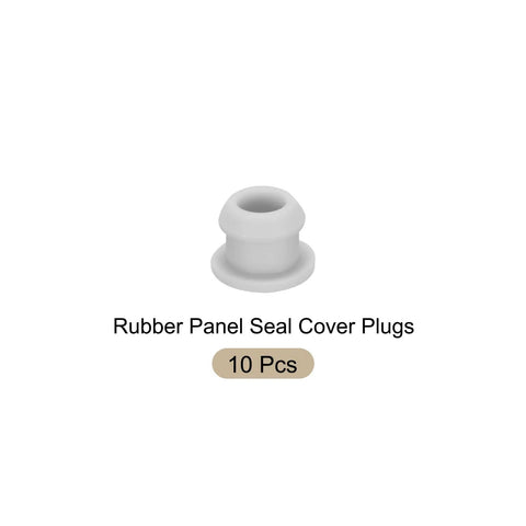 Heavy Duty Silicone Snap In Locking Hole Plugs For Kitchen Sink And Cabinet Cutouts Waterproof Gray Sealing Caps With Nail Hard Grip And Zero Leak Seal Nine Point Five Millimeter Pack Of Ten - detailed view of one plug