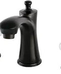 Victorian Style Widespread Bathroom Faucet in Oil Rubbed Bronze, Solid Brass and ABS Construction, Deck Mounted