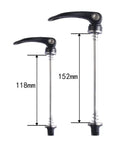 MTB Quick Release Skewers Front And Rear Set Aluminum Alloy Bicycle Wheel Axles With QR Levers Easy Install Durable Rust Resistant Skewers For Hubs Black
