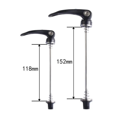MTB Quick Release Skewers Front And Rear Set Aluminum Alloy Bicycle Wheel Axles With QR Levers Easy Install Durable Rust Resistant Skewers For Hubs Black