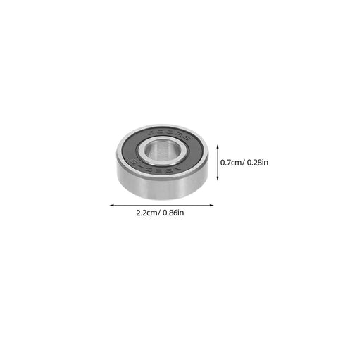 Sick 8 Piece 608RS Black Roller Skate Bearings With Pro Grade Carbon Steel Design For Loud Spins And Low Friction Glide Runs Smooth On Indoor Quads Or Longboards At Night No Grind Resistance Or Squeaky Wheels Ruining Your Ride Quality, 608RS bearing 2.2cm x 0.7cm