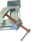 Angle Clamp 90 Degree With 9.5 Inch Capacity For Woodworking And Metalwork Auto Adjusting Jaws Cast Iron Base visible in the image.