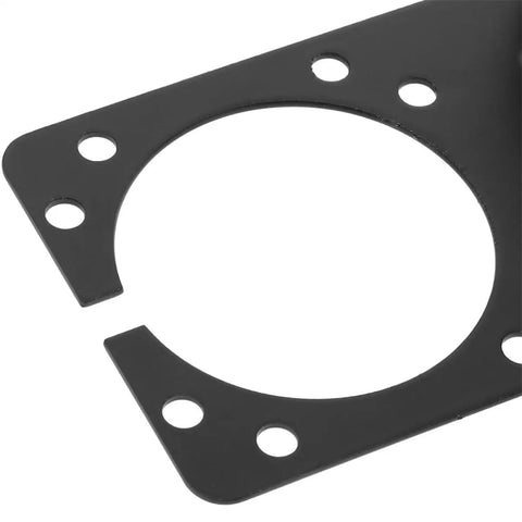 Two Pack Pin Trailer Wiring Harness Mounting Brackets in Black Iron for Versatile Towing Setups Easy Mount Stable Power Transmission Heavy Duty Trailer Wiring Support for a Wide Range of Models, black iron