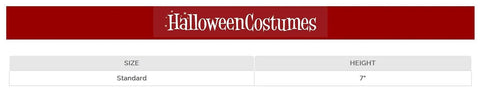 Size chart for 7 Inch Mini Skeleton With Articulated Neck And Shoulders, Weathered Bone Look, Durable All Weather Plastic
