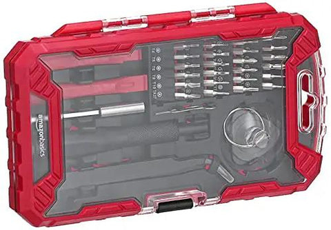 Precision Screwdriver Set 32-Piece Electronics Repair Tool Kit For Laptops, Smartphones, Eyeglasses, And Watches With Magnetic Tip Red