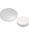 Hot 360 Degree Rotating Display Stand With Electric Motorized Turntable And USB Cable For Perfect Plastic Glass Showcase Of Jewelry Watches And Cakes In Crisp White, showing white plastic and reflective surfaces.