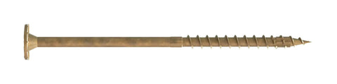 SDWS Timber Screws Exterior Grade 0.220 Inch By 6 Inch With Sawtooth Point Double Barrier Coated Washer Head Tan Pack Of 50 For Fast Starts Flush Driving And Beefy Wood Holding Power