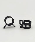 Ultimate 73-Piece Spring Hose Clamp Kit With Pro Pliers Made From Heavy Duty 65Mn Steel For Tough Automotive repairs plumbing fixes and sweet DIY home projects organized in sturdy storage box, black spring hose clamps
