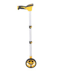 DAN&DRE Digital Display Measuring Wheel with Backlit LCD and IP54, tall with yellow and black handle and wheel.