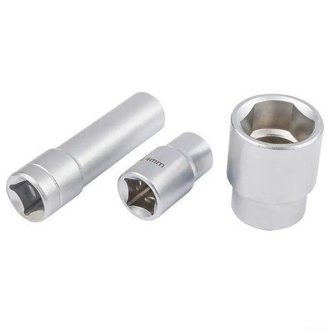 One Half Drive Triangular Socket Set With Multi Tooth Sockets For Injection Pump Triangular Head Screws Nut Remover And Bearing Screw Extractor Diesel Engine Tool Kit For Governor Lever Service, silver sockets close-up