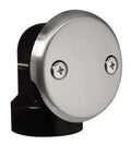 One And A Half Inch Bath Waste And Overflow Kit With Tip-Toe Push-To-Close Drain Plug, Satin Nickel Two-Hole Faceplate