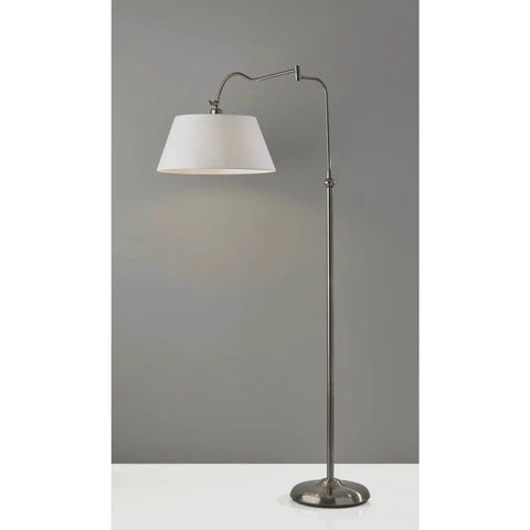 Rodeo Floor Lamp With Swing Arm 60 Inch Tall Dope Antique Pewter Finish Adjustable Shade With Locking Joint 180 Degree Swing