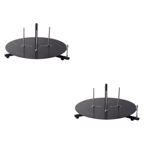 Heavy Duty Sturdy Two Tier Wire Dispenser Rack With Smooth Spinning Aluminum Reels For Electricians compact metal cable organizer stand