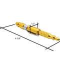 Straight Shooting Aluminum Air Blow Gun With Adjustable Pressure Dial And Concealed Pocket Clip 1/4 Inch Industrial Plug, showing size and details.