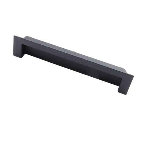 8 Piece Set Black Recessed Finger Pulls For Cabinets And Drawers Hidden Metal Closet Door Handles 5 Inch Inset Pulls