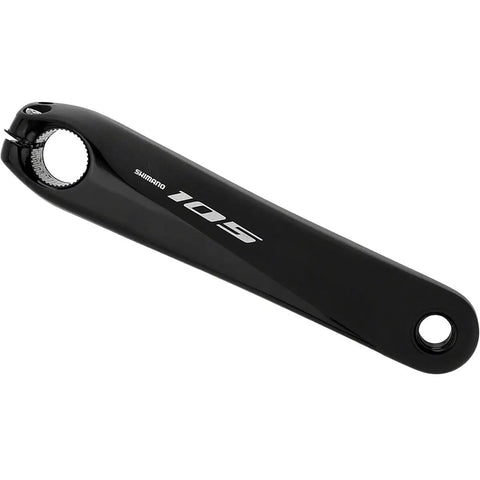 105 Fc R7000 Crankset No Chainring Black 170mm Hollowtech II for 11 speed drivetrains, close-up of left crank arm