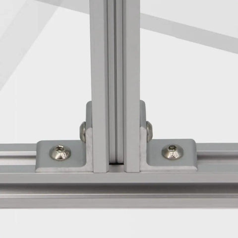 Installed inside corner bracket gusset for 2020 series aluminum extrusion with 2 hole M5 screws and T nuts, fits 6mm slot.