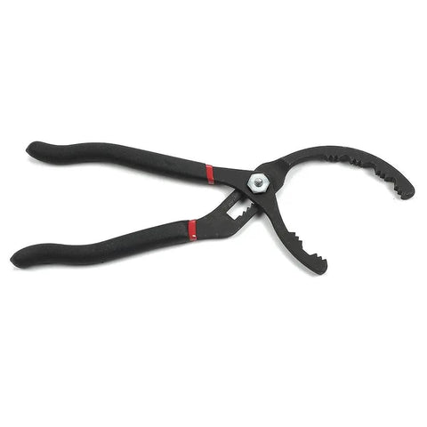 Ratcheting Oil Filter Pliers 2 To 5 Inches With Locking Mechanism For A Sure Fit And No Slip Grip Grooved Jaws Forged Heavy Duty Automotive Tool