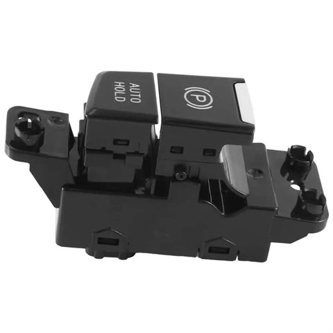 Electric Parking Brake Actuator Switch With Crisp Button Feedback Plug And Play Handbrake Controller, black switch with auto hold buttons.