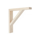 Solid Wood Triangular Wall Mount Bracket For Floating Shelves Heavy Duty Support For Home Storage Holds Books Plants And Decor With Level Stability And Easy Install One Pack