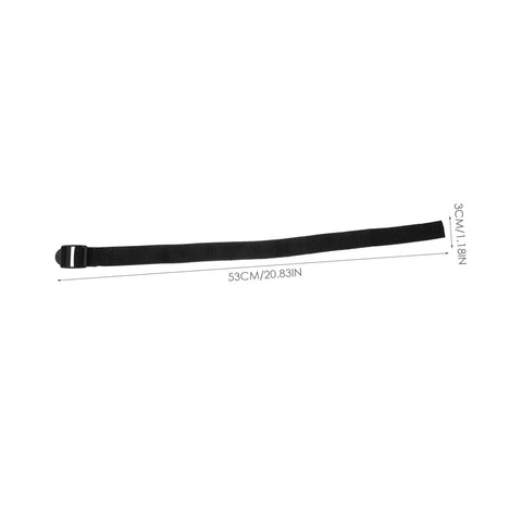 Single black strap from 8 Pack Garden Aerator Shoes Straps Durable Lawn Aerating Sandals For Easy Soil Loosening Thatch Reduction