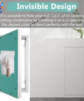 Zero Hassle Bifold Magnetic Access Panel Door With Quiet Strips And Predrilled Holes For Drywall Plumbing Wiring Featuring Smooth Setup and Killer Build Quality - showing hidden design installation.