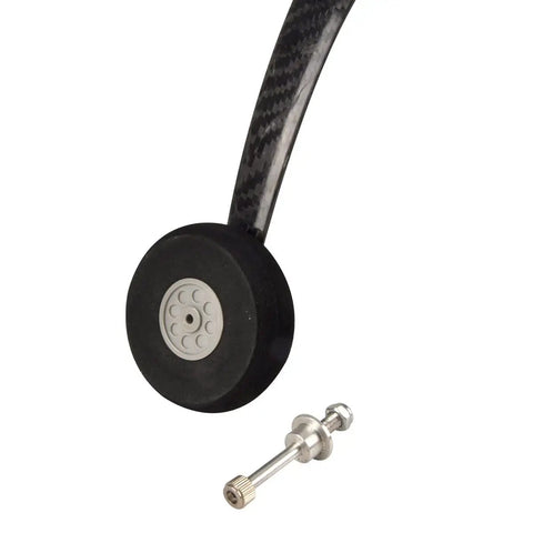Carbon Fiber RC Landing Gear 300 Pound 75E With Sponge Foam Wheels 2.36 Inch Wheel Set For RC Airplanes Ultra Lightweight Durable Gear Includes Axles And Nuts