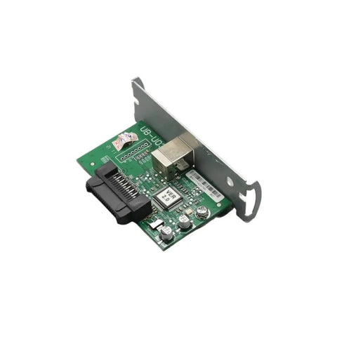 Hassle Free Usb Port Interface Card For Receipt Printers With Smooth Paper Feeding And Super Quiet Silent Operation Easy Tool Free Swap Straight Up Premium Upgrade Plug And Play Ready Works Like A Dream Every Single Time. Green circuit card with USB port and connectors.